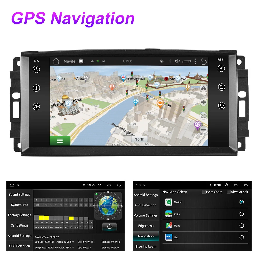 2 Din Android 8 1 автомобильный радиоприемник мультимедийный плеер навигация GPS для jeep