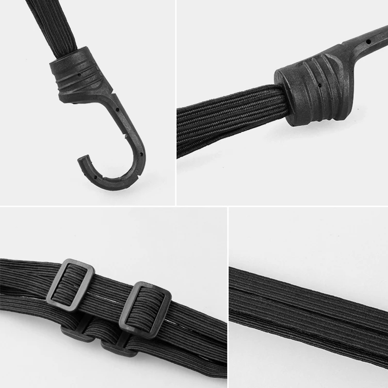 2 Hooks Motorcycles Moto Strength Retractable Helmet Luggage Elastic Rope Strap Strong Ratchet Belt for Luggage Bag