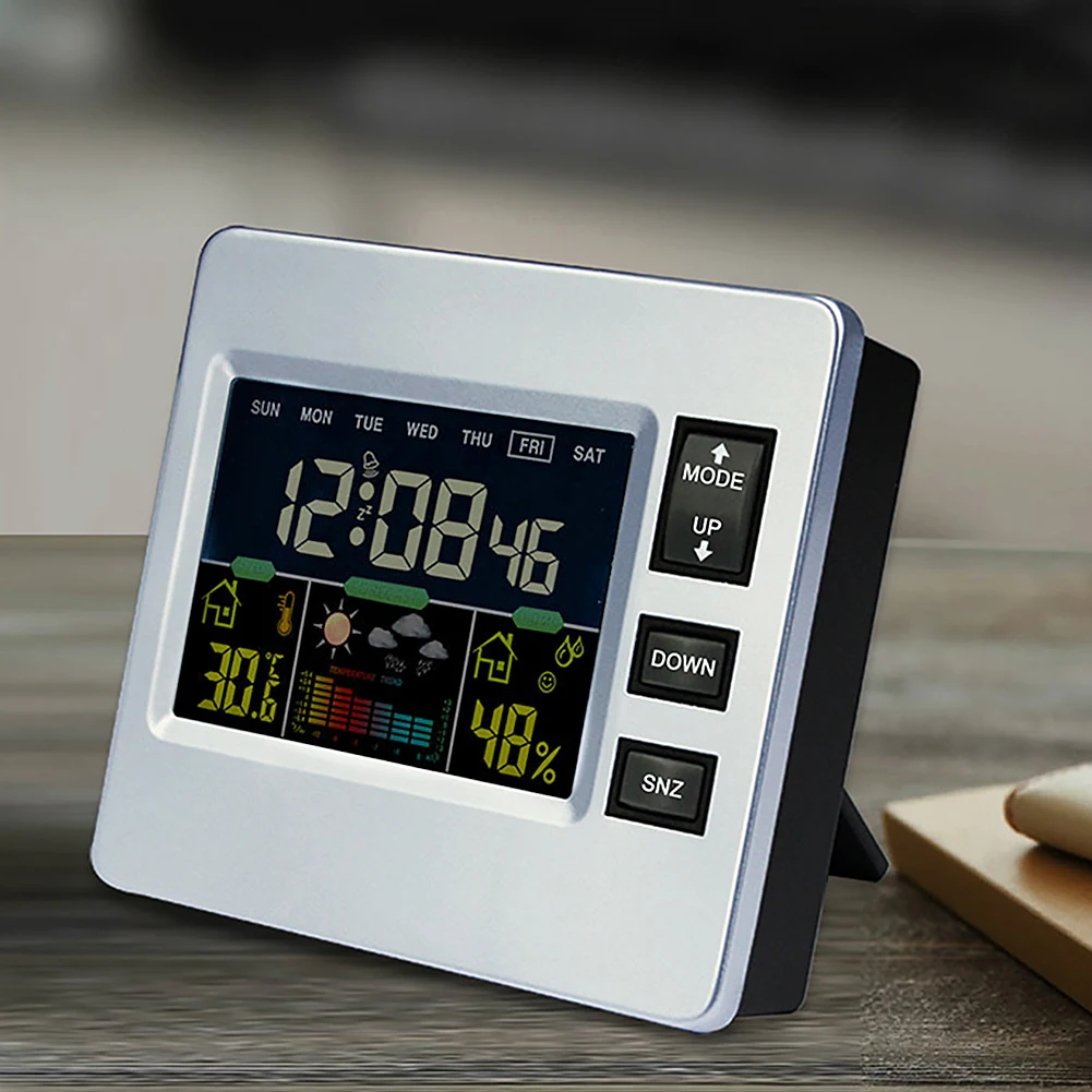 Student Children's LCD Multi-function Alarm Clock Mute Cock Bedside Clock