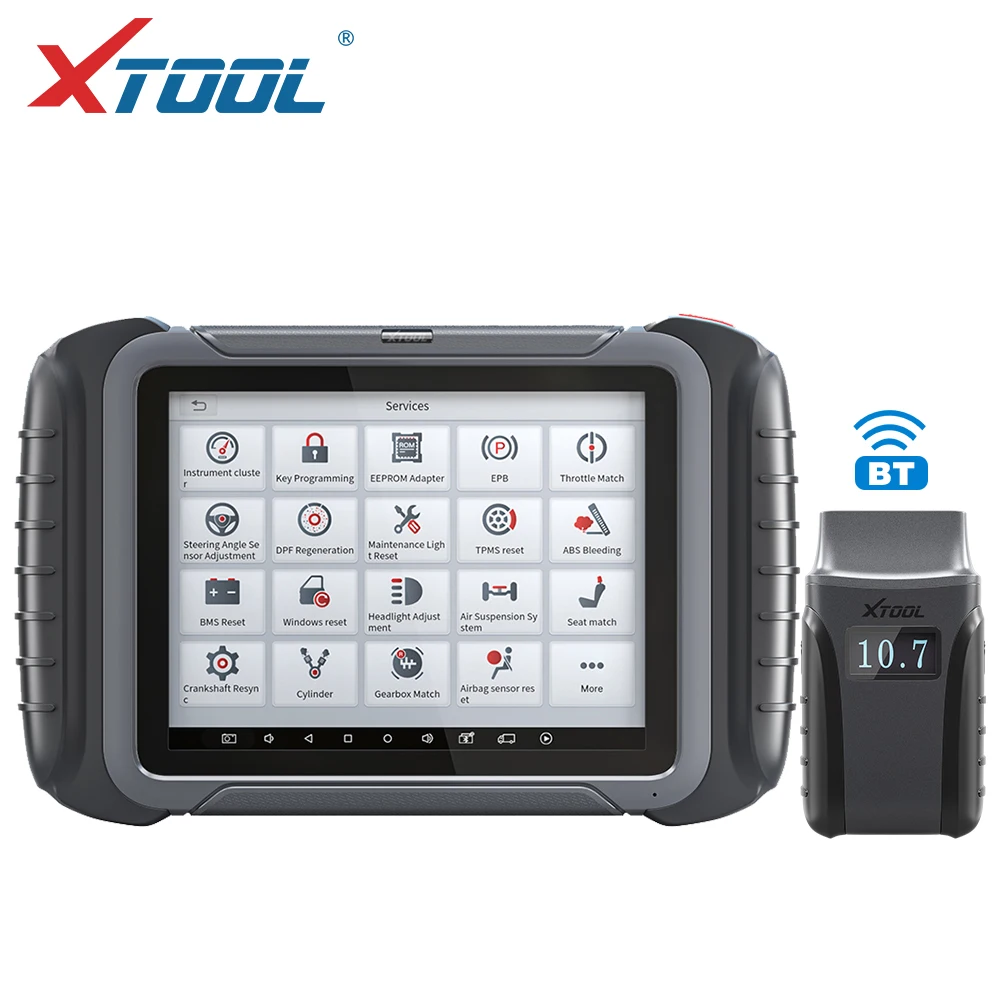 XTOOL D8 BT OBDII Automotive Full System Diagnostic Tool ECU Coding Code Reader Scanner CAN FD 31+ Service Functions Active Test temperature gauge for motorcycle Diagnostic Tools