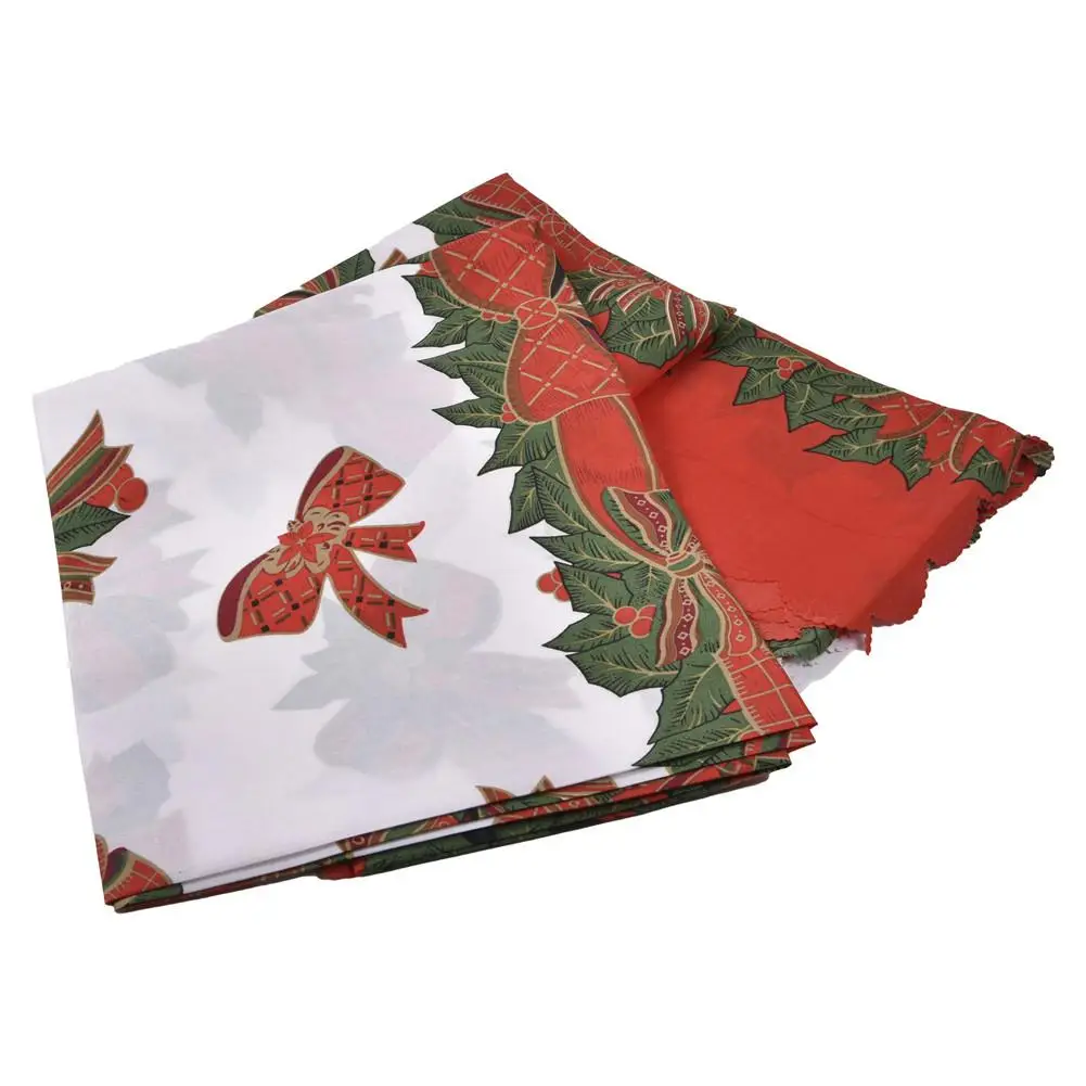 New Year Christmas Tablecloth Kitchen Dining Table Decorations Home Rectangular Party Table Covers Christmas Ornaments