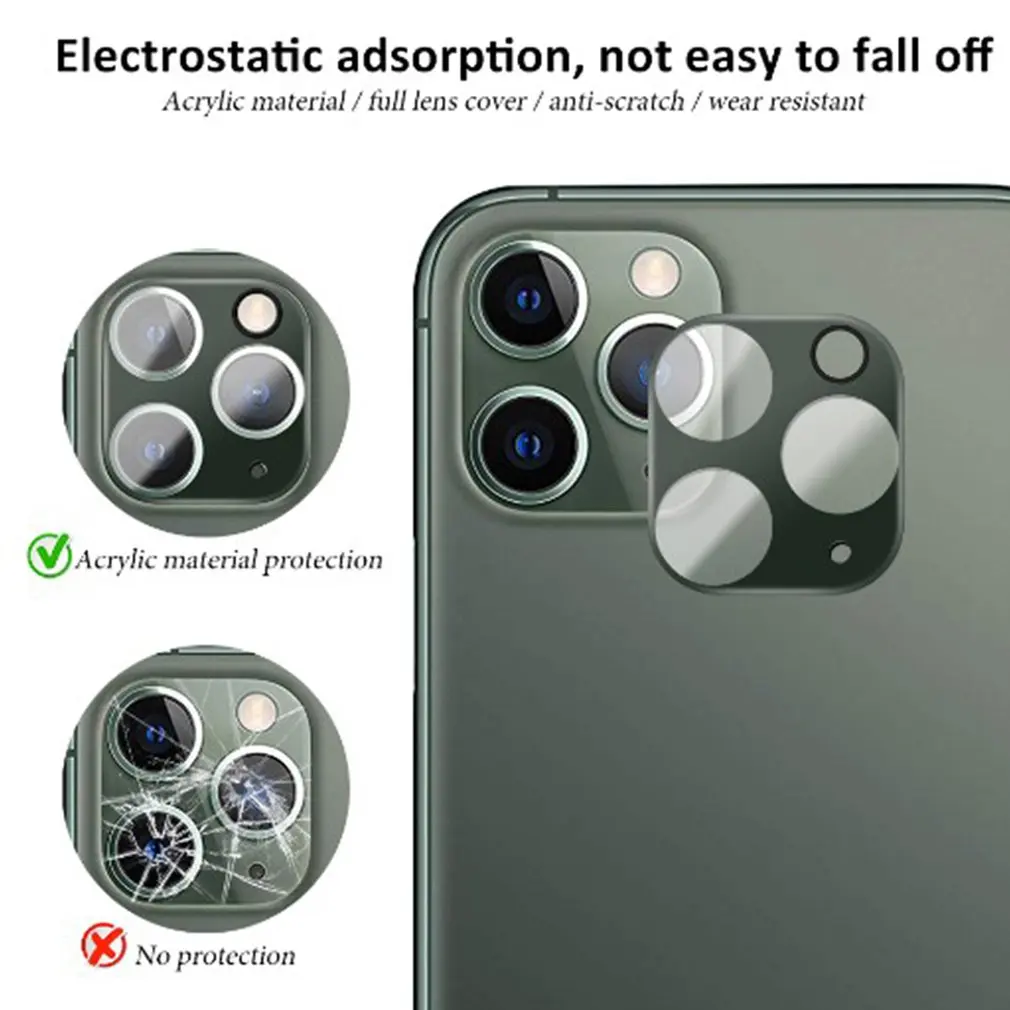 Lens tempered film rear camera protective cover tempered glass Material Suitable for Apple 11pro/max and for Apple 11
