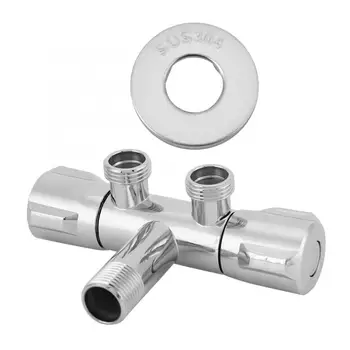 

Solenoid Valve Copper Double Switch Outlet Angle Valve Toilet Bidet Shower Faucet Bathroom Accessories G1/2 Electric Magnetic