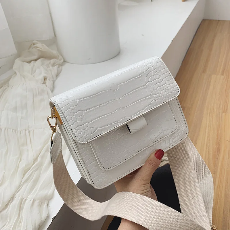 

Chain Square Sling Bag Crocodile Pattern Shoulder Bag Shoulder Bag 2019 Summer New Style Fashion Bag Broadband WOMEN'S Bag Bag