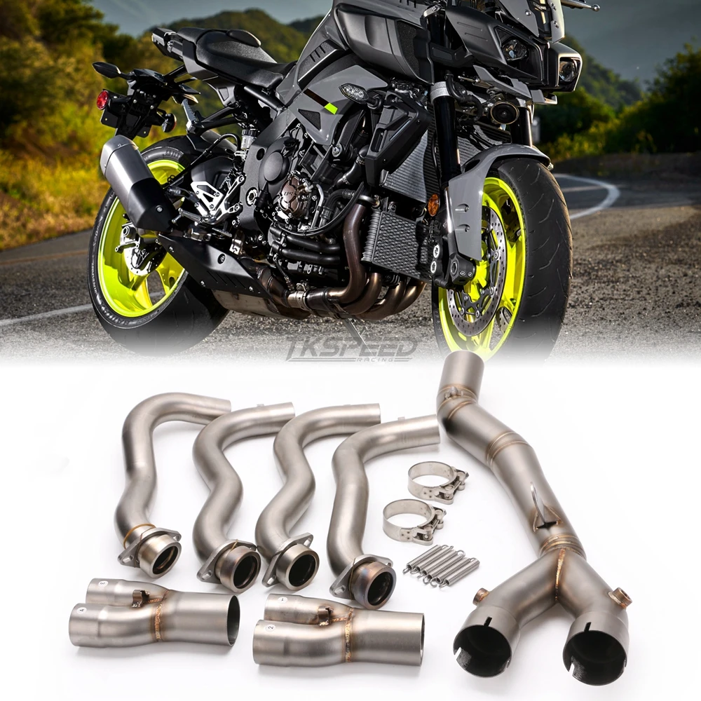 Для YAMAHA YZF-R1 MT10 18 год мотоцикл Выхлопная средняя Соединительная труба мотоцикл глушитель Соединительная труба
