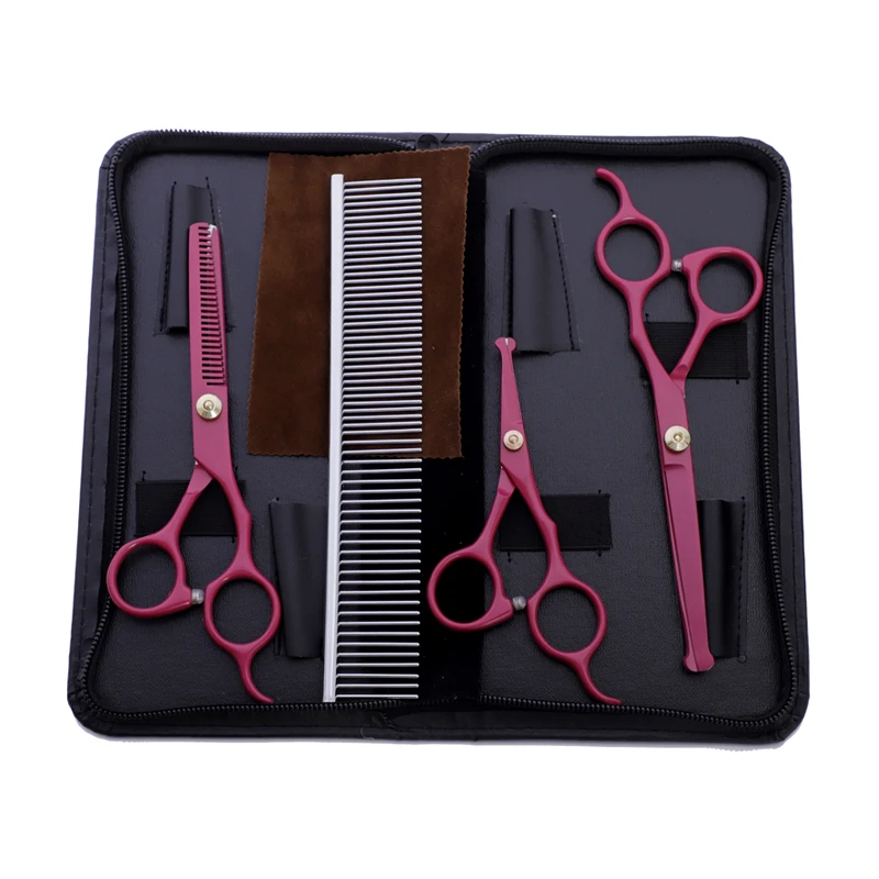 

Professional Japan Pet Dogs Gromming Scissors Up Down Curved Shears Sharp Edge Animals Cat Hair Cutting Barber Cutting Tools Kit