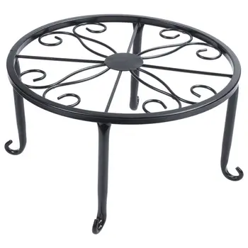 

practical European flower iron Arts balcony Monolayer florist Console pot frame Storage rack black