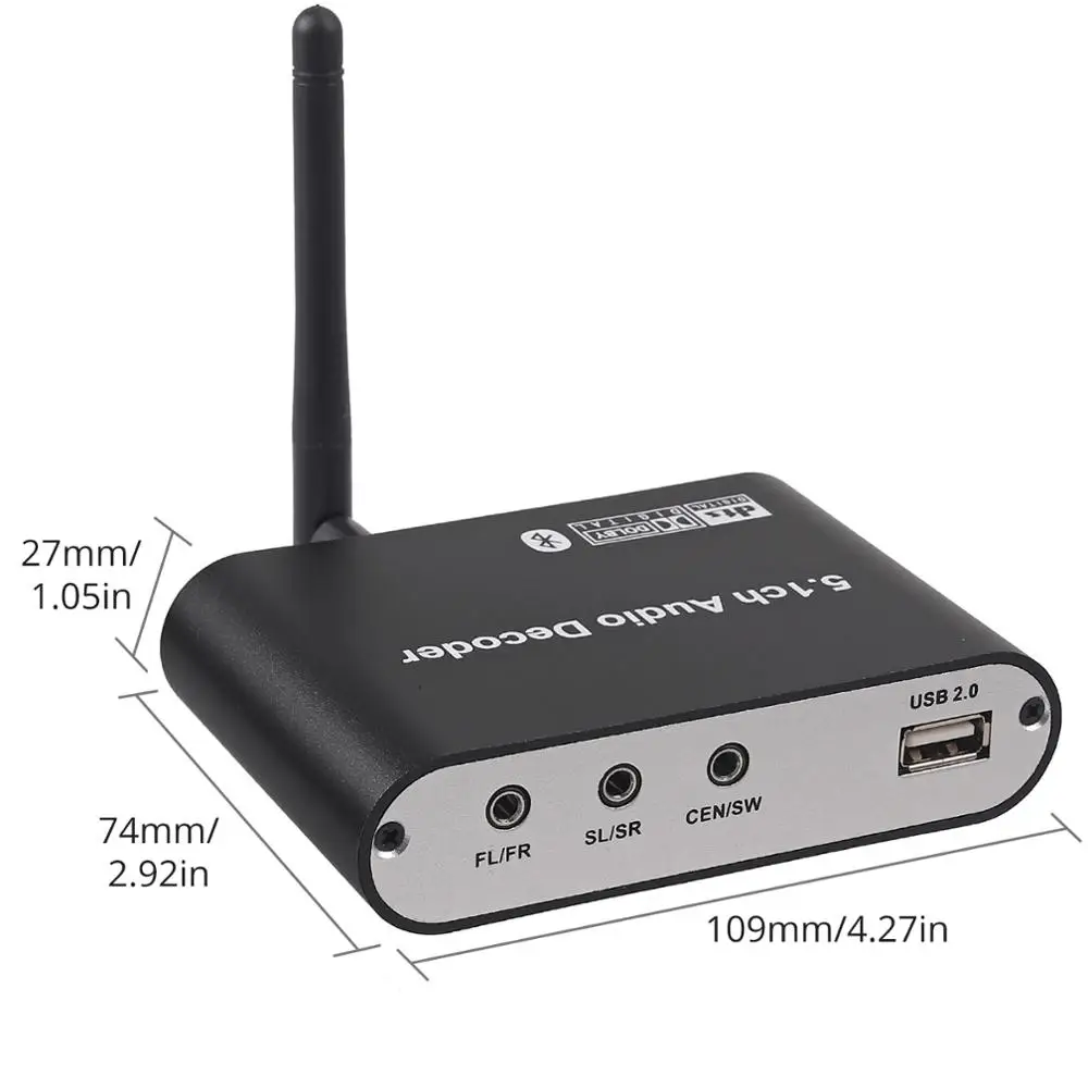 5.1CH Bluetooth аудио декодер оптический коаксиальный AUX USB диск воспроизведение