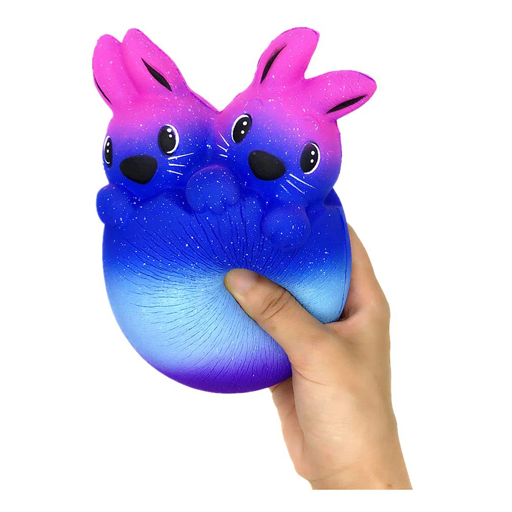 Милый Galaxy Dual Rabbit супер медленно поднимающийся ароматизированный антистрессовый Сквош игрушка ароматическая сжимающая детская игрушка