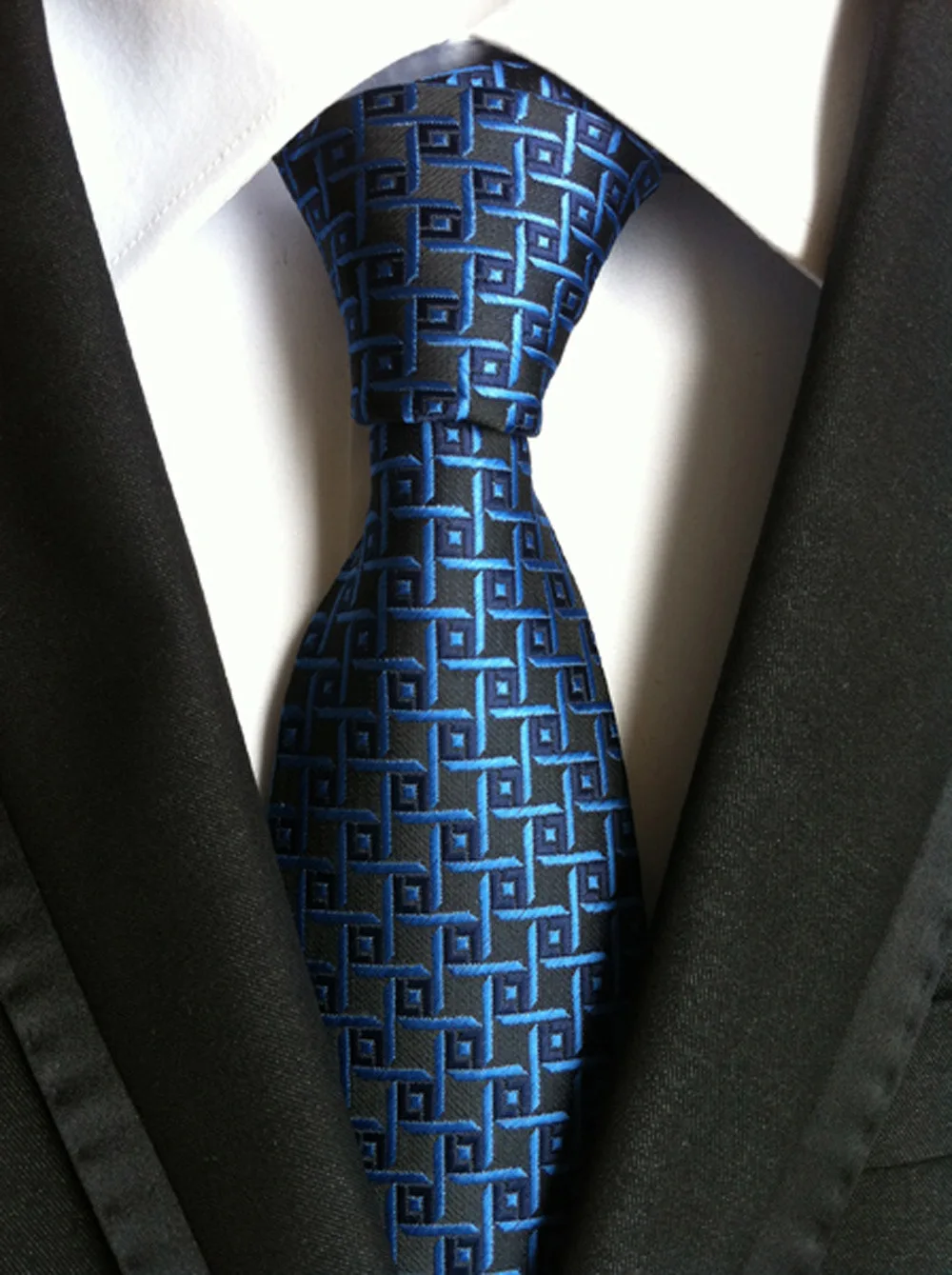 Necktie Мужской Жаккардовый тканый полосатый клетчатый цветочный Свадебный Праздничный узкий галстук на шею из полиэстера 8 см Шелковый Цветочный деловой ГАЛСТУК - Цвет: Necktie