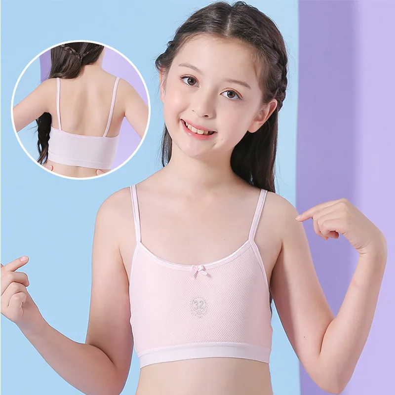 1set young girl training bras puberty children sport underwear student v_BE 
