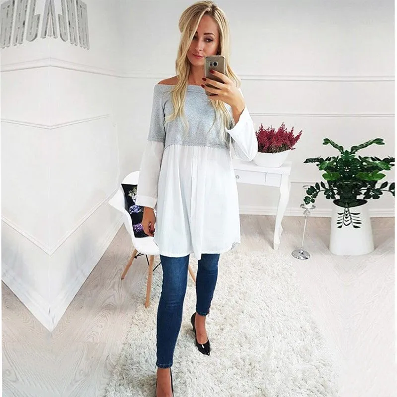 Female Maternity Tees Patchwork Big Size Clothes Tops For Pregnant Women Print Fashion Pregnancy Shirts Maternity Clothing 2020