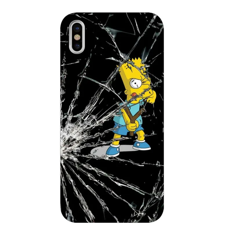 TPU Homer J. Simpson черный мягкий Силиконовый ТПУ чехол для iPhone X XS XR XSMax 7 8plus 5 5S 6 6s Plus чехол - Цвет: TPU