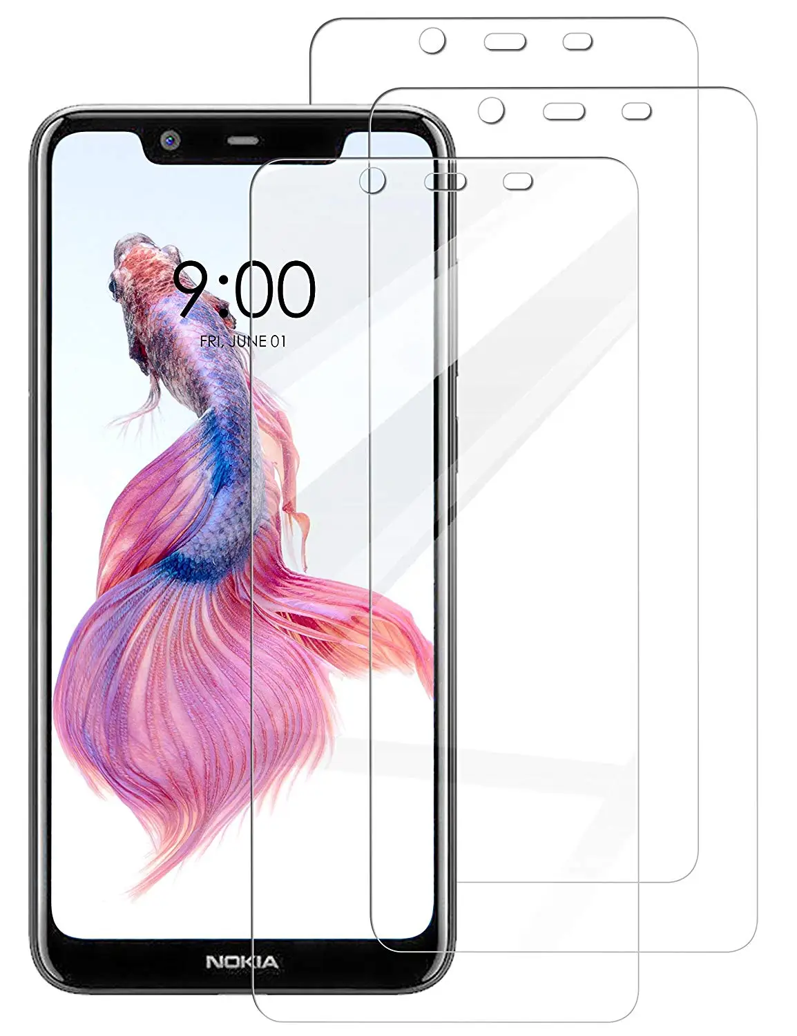 Cracksin [2 Pezzi] Pellicola In Vetro Temperato 9H Per Nokia 5.4 - Protezione Schermo Trasparente 0,33mm - Compatibile Con Cover