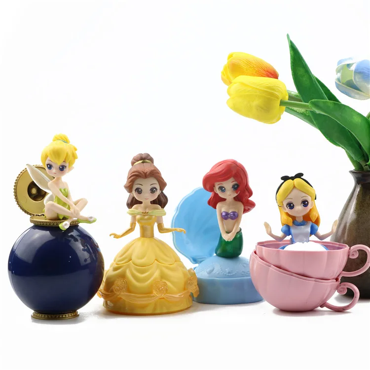 Action Princess Figure Toys Mysterious Gashapon Princess Alice ARIEL DAZZLES BELLE Twisted Egg Toys Girls Gifts