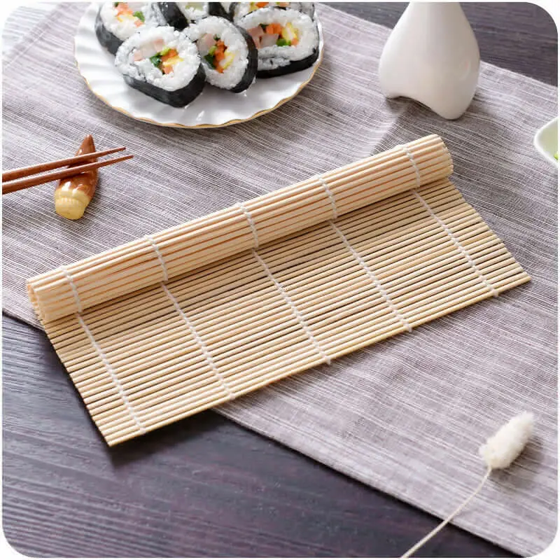 

DIY Japanese Sushi Rice Hand Roll Maker Bamboo Material Rolling Mat Cooking Tool