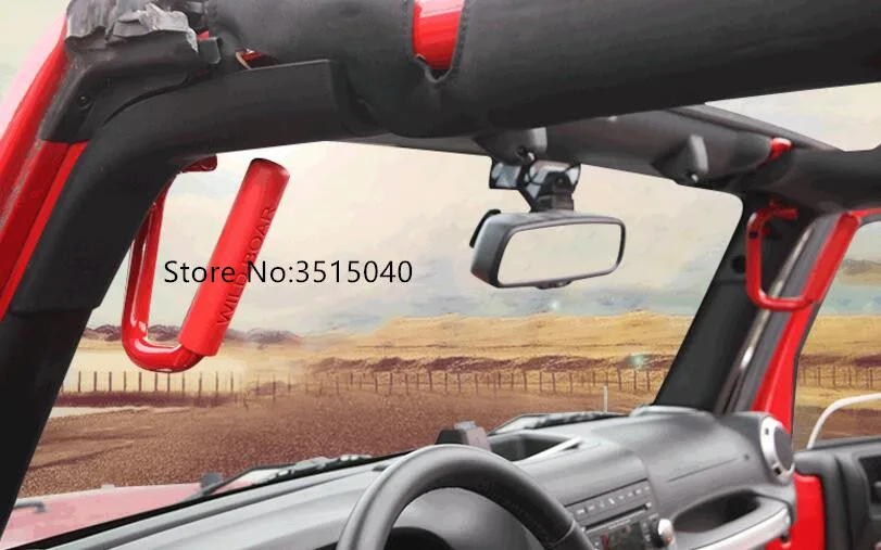 Абсолютно новые металлические ручки для салона автомобиля для Jeep Wrangler 2007-, 2 двери/4 двери, аксессуары для стайлинга автомобилей
