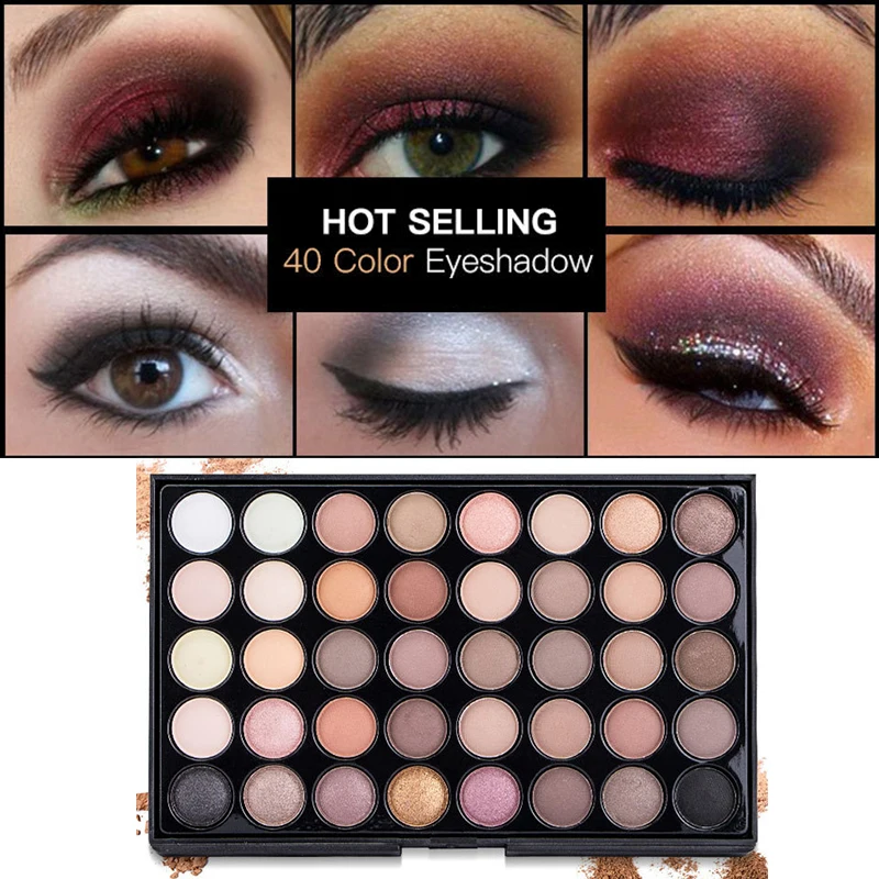 40 Color Nude Shining Eyeshadow Pearlescent Makeup Matte Pigment Smoky Eye Shadow Pallete Waterproof Cosmetics Eye Shadow TSLM2 40 Color Nude Shining Eyeshadow Pearlescent Makeup Matte Pigment Smoky Eye Shadow Pallete Waterproof Cosmetics Eye Shadow TSLM2