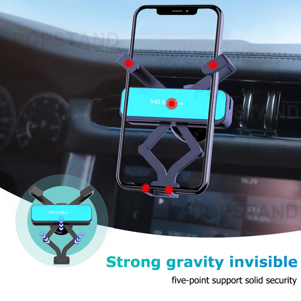 Автомобильный держатель POPSTAND Gravity для телефона в автомобиле, крепление на вентиляционное отверстие, без магнитного держателя для мобильного телефона, gps подставка для iPhone XS, Xiaomi