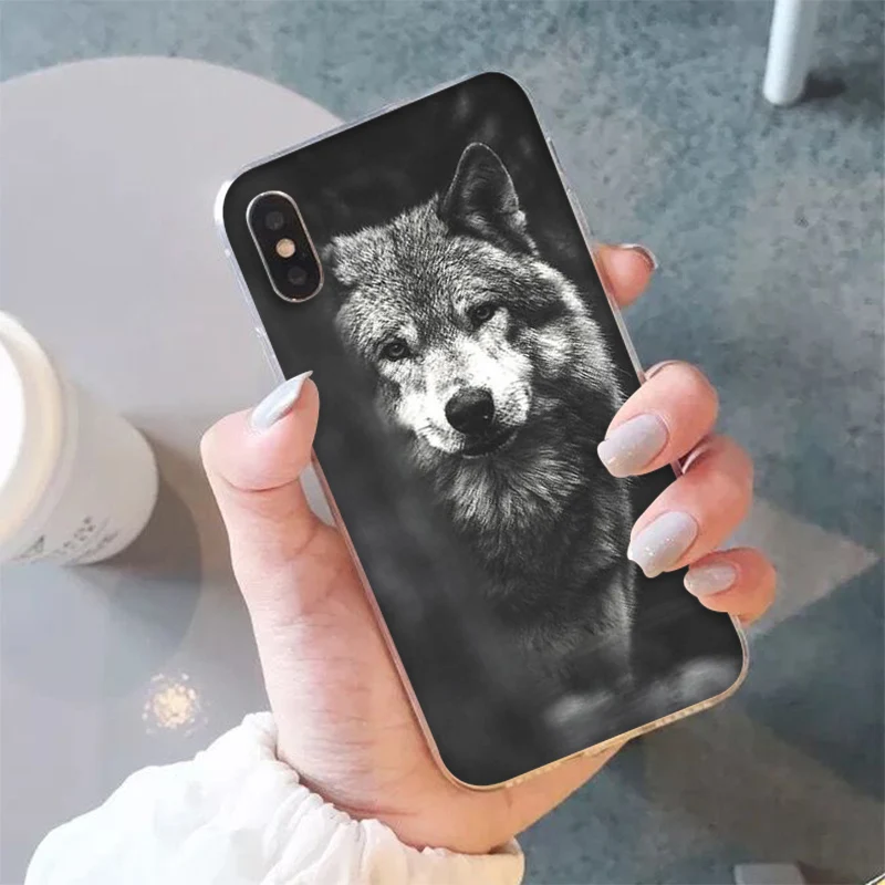Злой животных Волк уход за кожей лица Чехол для мобильного телефона Iphone XR X 6 6S 7 8