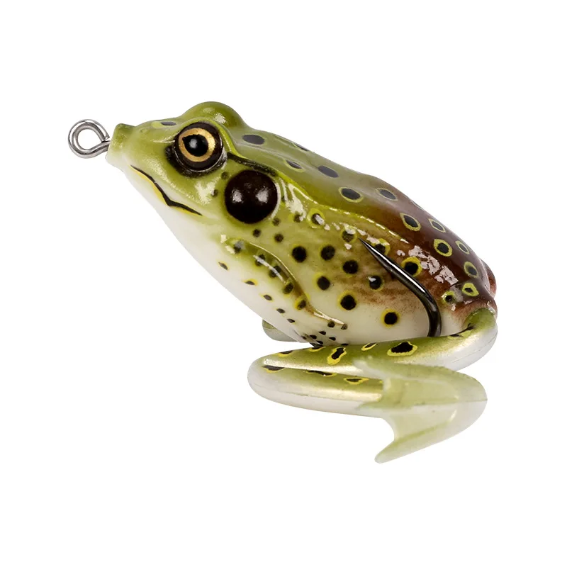 

Trulinoya Model Ray Frog 55 Size 16G Water Surface of Double Hook Ray Frog Blackfish Black Only Lure Black Bait