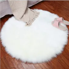 Fluffy Carpet Bedroom Faux Fur Rug Decor Rugs and Carpets for Home Living Room White Round Carpet Australian Floor Mat Doormat