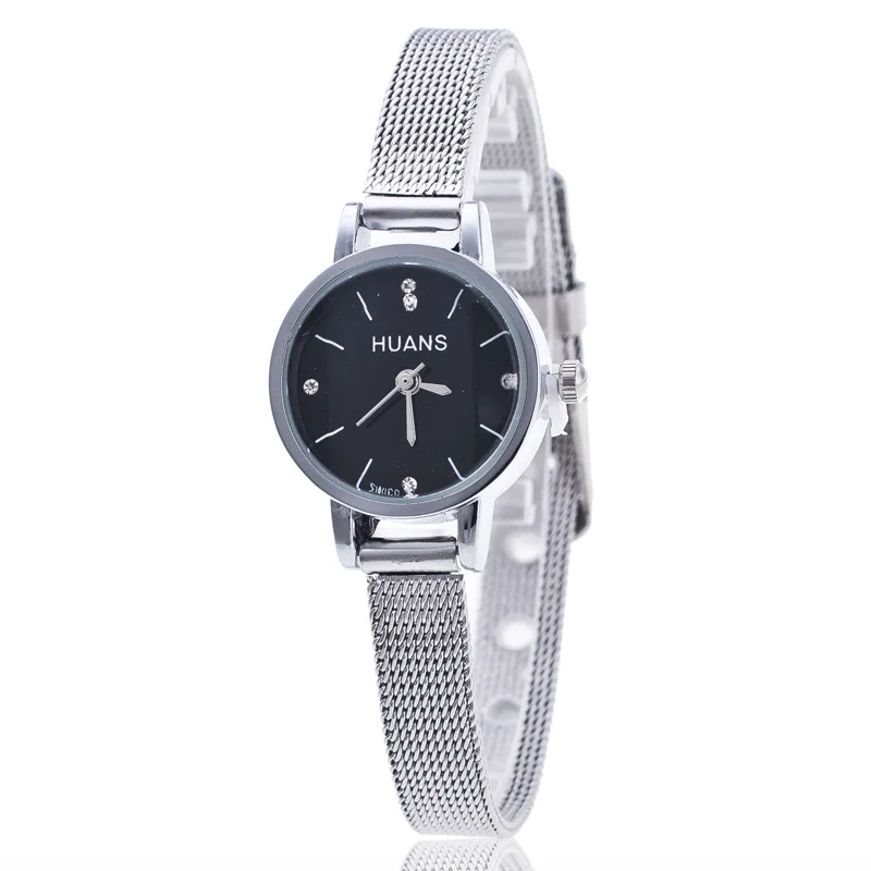 

Amazon Foreign Trade Hot Selling Versitile Fashion Students Mesh Belt Watch Korean-style Thin Drawstring Man-made Diamond WOMEN'