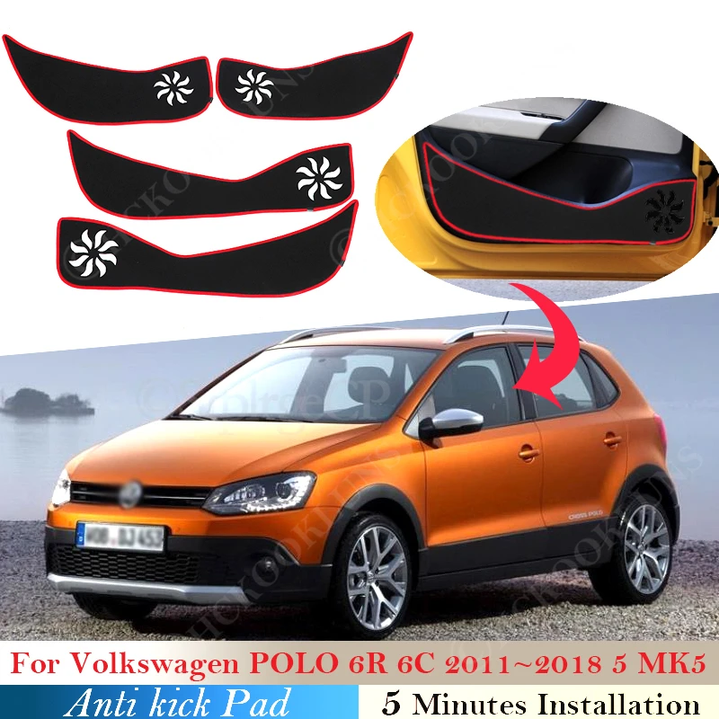 Противоударная накладка на дверь автомобиля для Volkswagen VW POLO 6R 6C 2011 ~ 2018 5 MK5 защитная