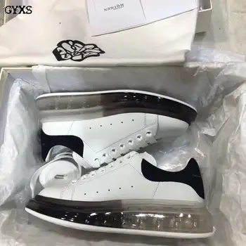 

Men's shoes 2020 luxury brand famous men's flat-bottom jelly bottom breathable white shoes casual shoes natural leather large