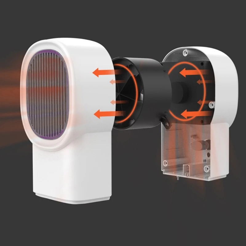 Mini-Heizgerät für Zuhause, tragbarer elektrischer Lufterhitzer, 2S, schnelles Aufheizen, warmer Ventilator, Desktop für das Badezimmer im Haushalt im Winter_voghion.com