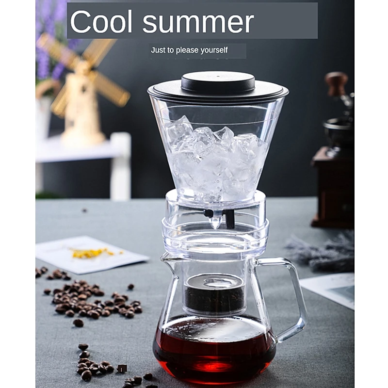 

500ml Ice Drip Coffee Maker for Barista Glass Percolator Coffee Machine kitchen baristaTools Dripper Pot Ice Cold Brew cafe Make