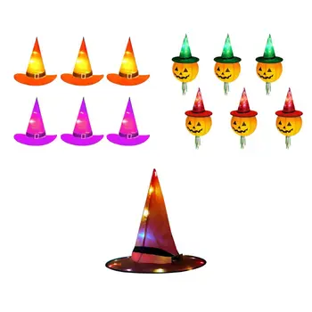 

Glowing Witch Hat LED String Light Lamps Halloween Night Party Decor Electric L69B
