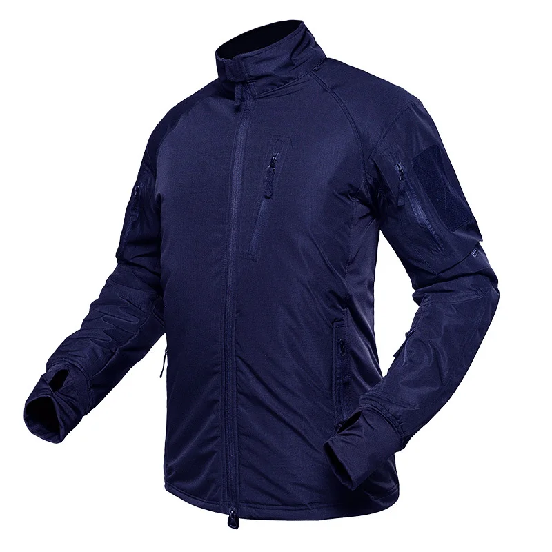 MEGE Men's Waterproof Military Tactical Jacket Men Warm Windbreaker Bomber Jacket Camouflage Hooded Coat US Army chaqueta hombre - Цвет: Blue