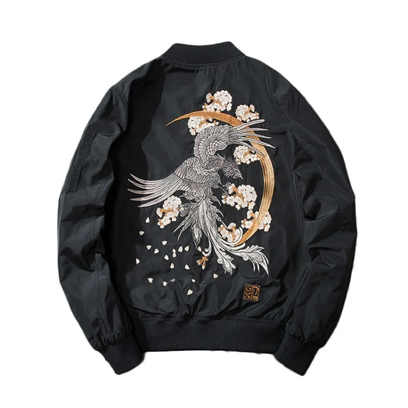 Men Biker Jackets Embroidery Coat Men 