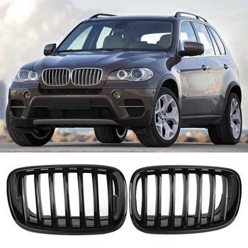 

Car Accessaries Car Right&Left ABS Glossy Black Front Kidney Grille Grill For BMW X5 E70 2007 2008 2009 2010 2011 2012 2013