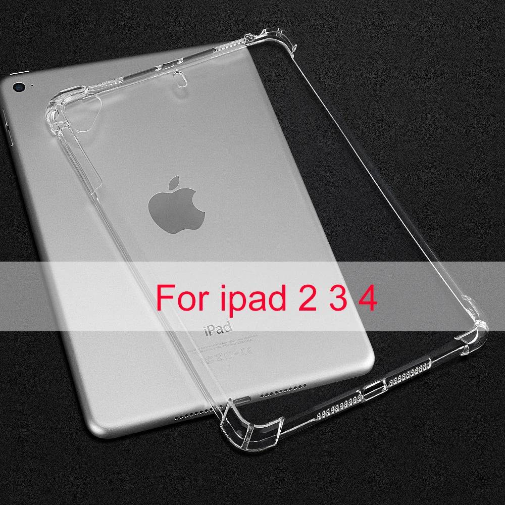 For ipad 2 3 4 Essidi мягкий прозрачный чехол для IPad Mini 1 2 3 4 5 Tansparent противоударной защитной плёнки чехол для планшета из Уретанового термопластика для IPad 2, 3, 4 чехол для IPad Air 1 2 3 9,7 - Цвет: For ipad 2 3 4