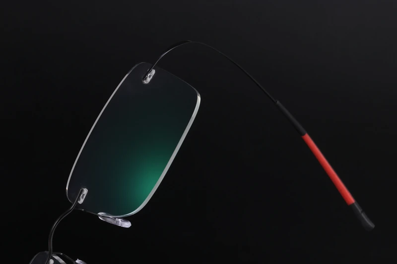Pure Titanium Eyeglasses Frames Rimless Ultralight High Elasticity Optical Glasses Frame No Screw Design Rimless Spectacles