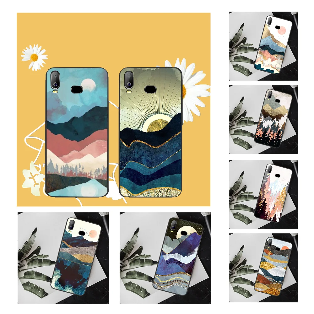 

NBDRUICAI Mountain Smart Black TPU Soft Phone Case Cover For Samsung A10 A20 A30 A40 A50 A70 A71 A51 A6 A8 2018