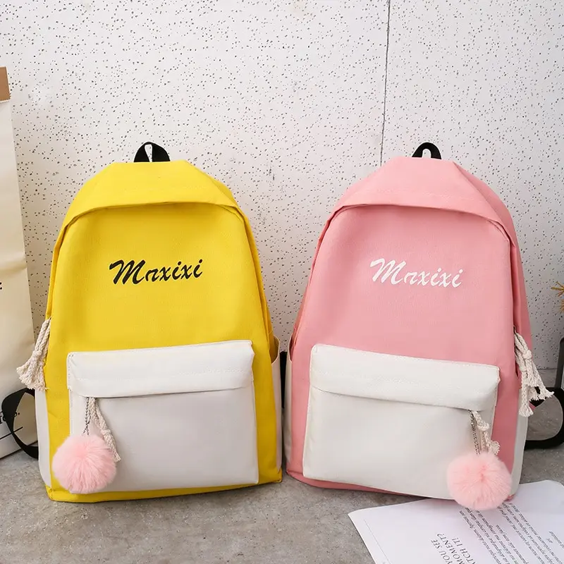 4Pcs/set Women School Backpacks Nylon Schoolbag For Teenagers Girls Student Book Bag Boys Satchel Bolsas Mochilas Sac A Dos