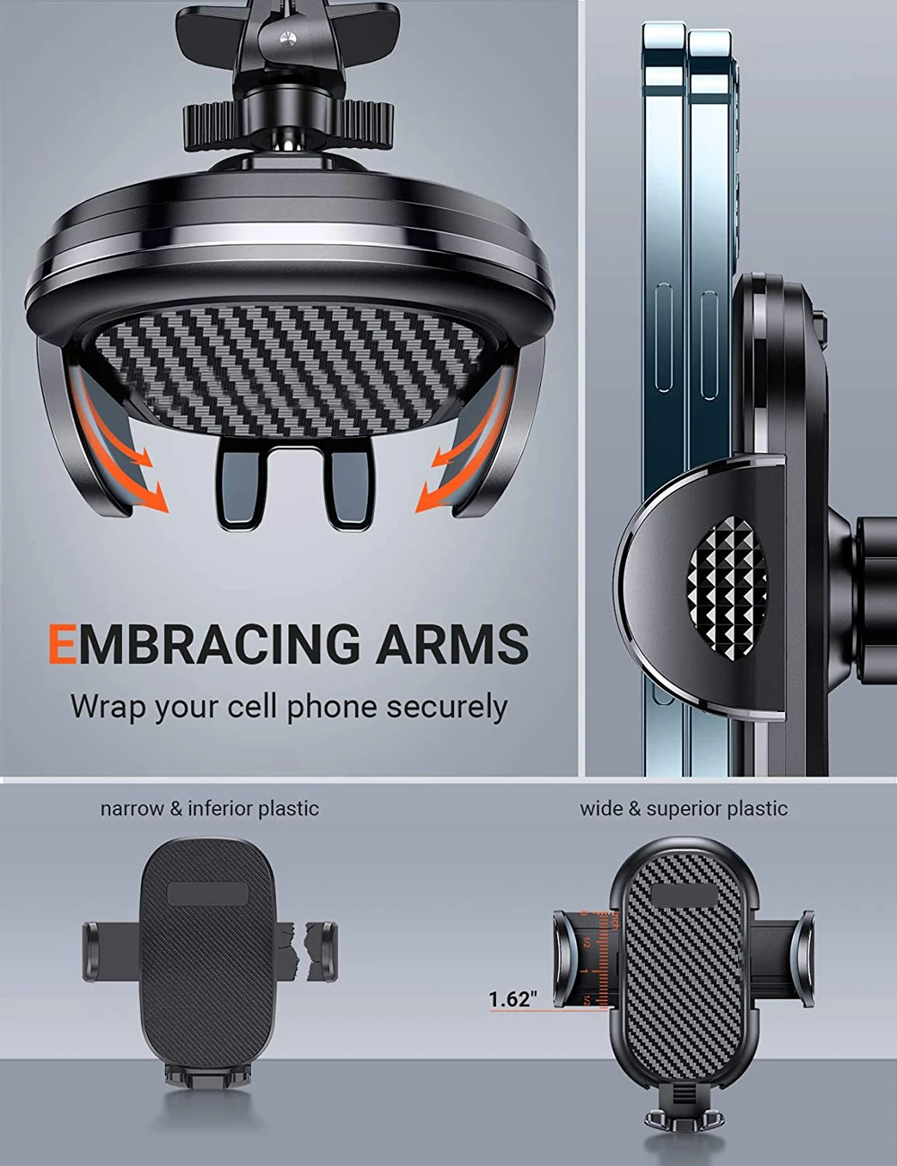 Universal Car Phone Holder with Sucker Mount for GPS and Mobile Devices