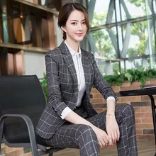 ^^Best Offers High quality ladies suit set slim trouser suit 2019 new slim plaid blazer Business office uniform Winter women's suit two-piece ^^Best Offers High quality ladies suit set slim trouser suit 2019 new slim plaid blazer Business office uniform Winter women's suit two-piece
