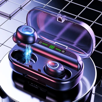 

TWS Bluetooth Earphone With Microphone LED Display Wireless Bluetooth Earpiece Earphones Waterproof Noise Cancelling Headsets