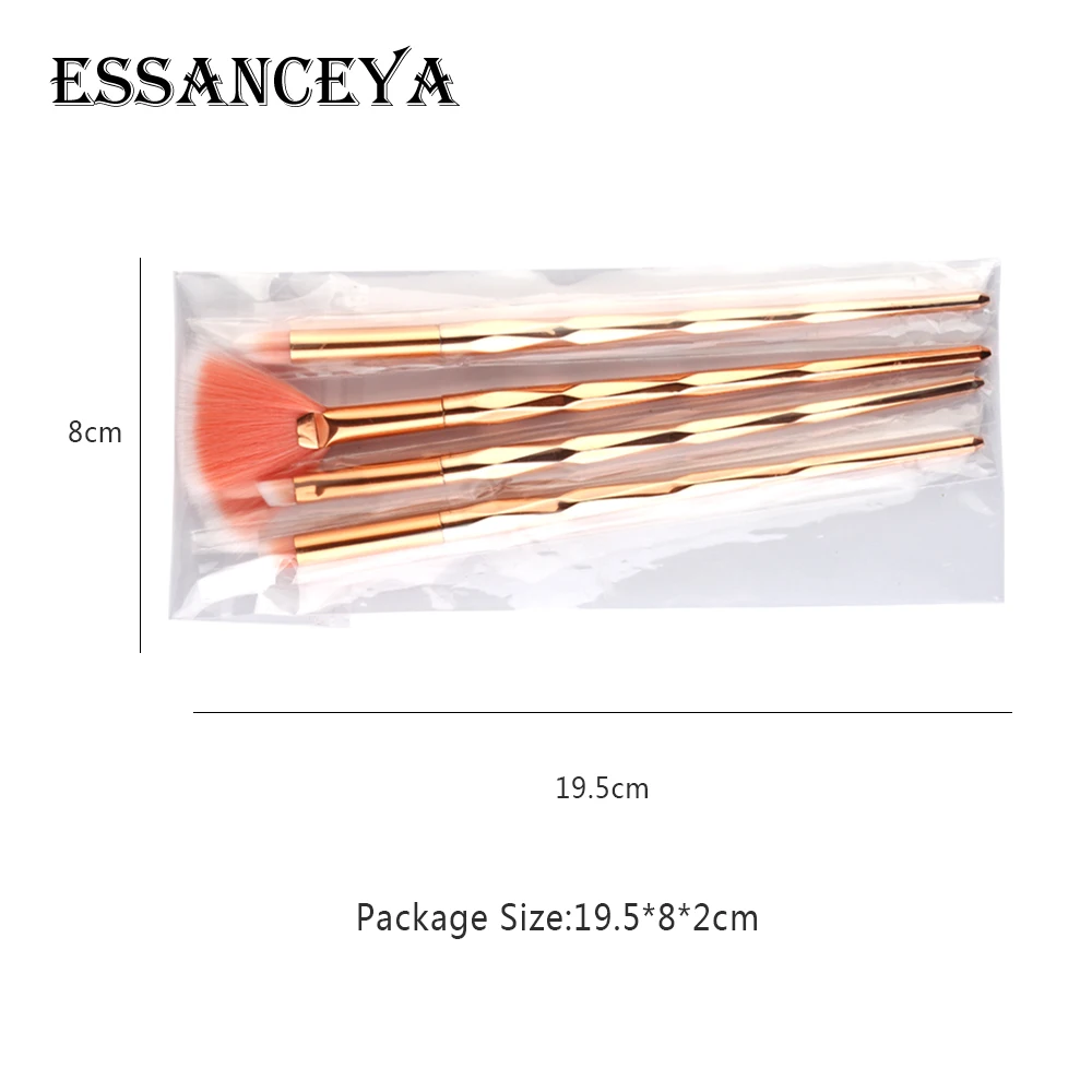 ESSANCEYA 4/10 шт алмазные кисти для макияжа Набор пудры основа тени для век Смешивание косметики красота макияж наборы щеток