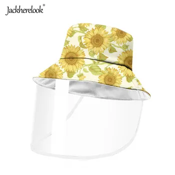 

INSTANTARTS Bucket Hat Fold Fisher Man Women Caps Sunflower Summer Pattern Sun Prevent Outdoor Cap Headdress Fashion Hat 2020