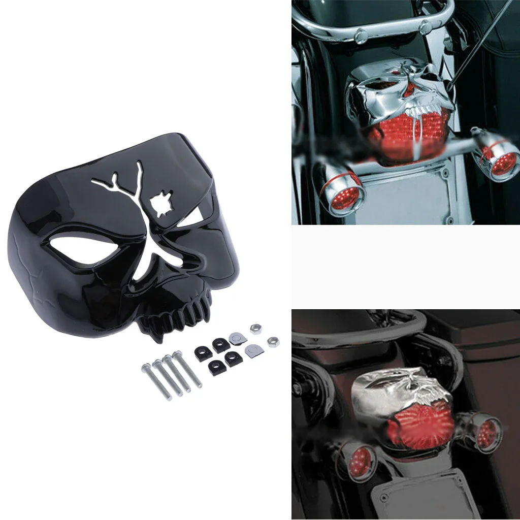 Black 1 шт. заднее крыло задняя крышка Череп Зомби Крышка для HARLEY 73-18 заднее крыло задний фонарь 9024 9009 - Цвет: Black