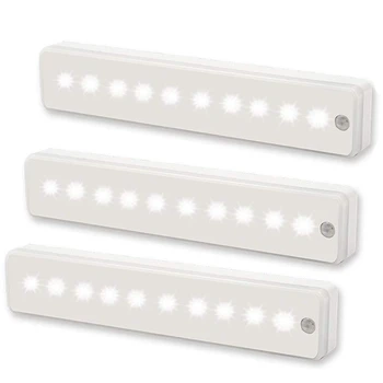 

LED Motion Sensor Light, 2 Mode Closet Light, Wireless Under Cabinet Light with Large Battery, Night Light(3 Packs)