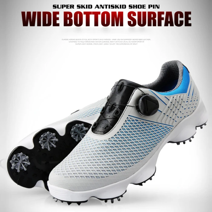 Мужская обувь для гольфа; нескользящие дышащие водонепроницаемые вращающиеся шнурки; спортивные кроссовки с шипами; обувь для гольфа; EDF88