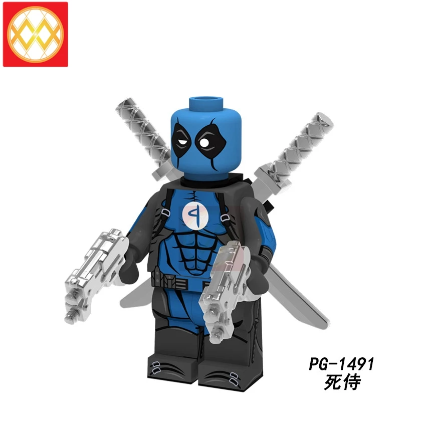100 PCS/LOT X-men Santa Wolverine Deadpool Mutants Cable Killing Machine Spiderman Harley Quinn Building Blocks Kids Toys PG8180
