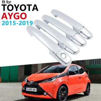 

Luxurious Chrome Exterior Door Handle Cover Trim Set for Toyota Aygo MK2 2015 2016 2017 2018 2019 Accessories Car Stickers