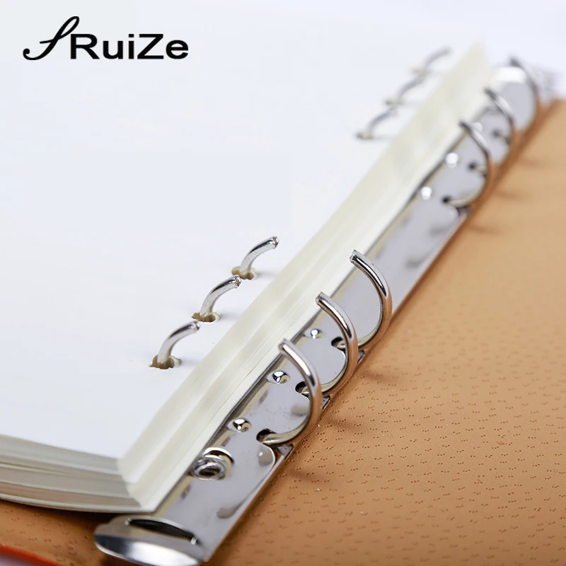 RuiZe hard cover A5 leather spiral notebook agenda 6 ring binder daily planner organizer office note book 2020 engraved name